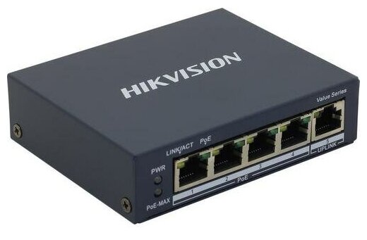 Hikvision DS-3E0505P-E/M Неуправляемый PoE-коммутатор (свитч)