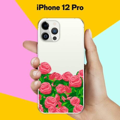 Силиконовый чехол Розы на Apple iPhone 12 Pro силиконовый чехол на apple iphone 12 12 pro эпл айфон 12 12 про с рисунком foxes and feathers