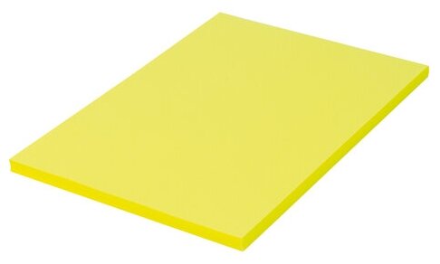 Бумага цветная BRAUBERG, А4, 80 г/ м 2 , 100 л, медиум, желтая, для офисной техники, 112454