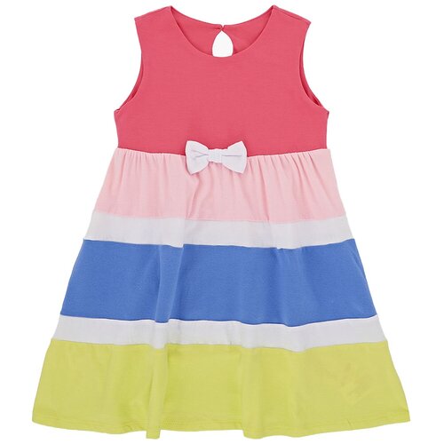 фото Платье mini maxi, хлопок, трикотаж, размер 98, розовый, голубой