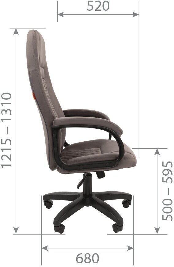 Компьютерное кресло для дома и офиса CHAIRMAN HOME 951, велюр, бежевый - фотография № 6