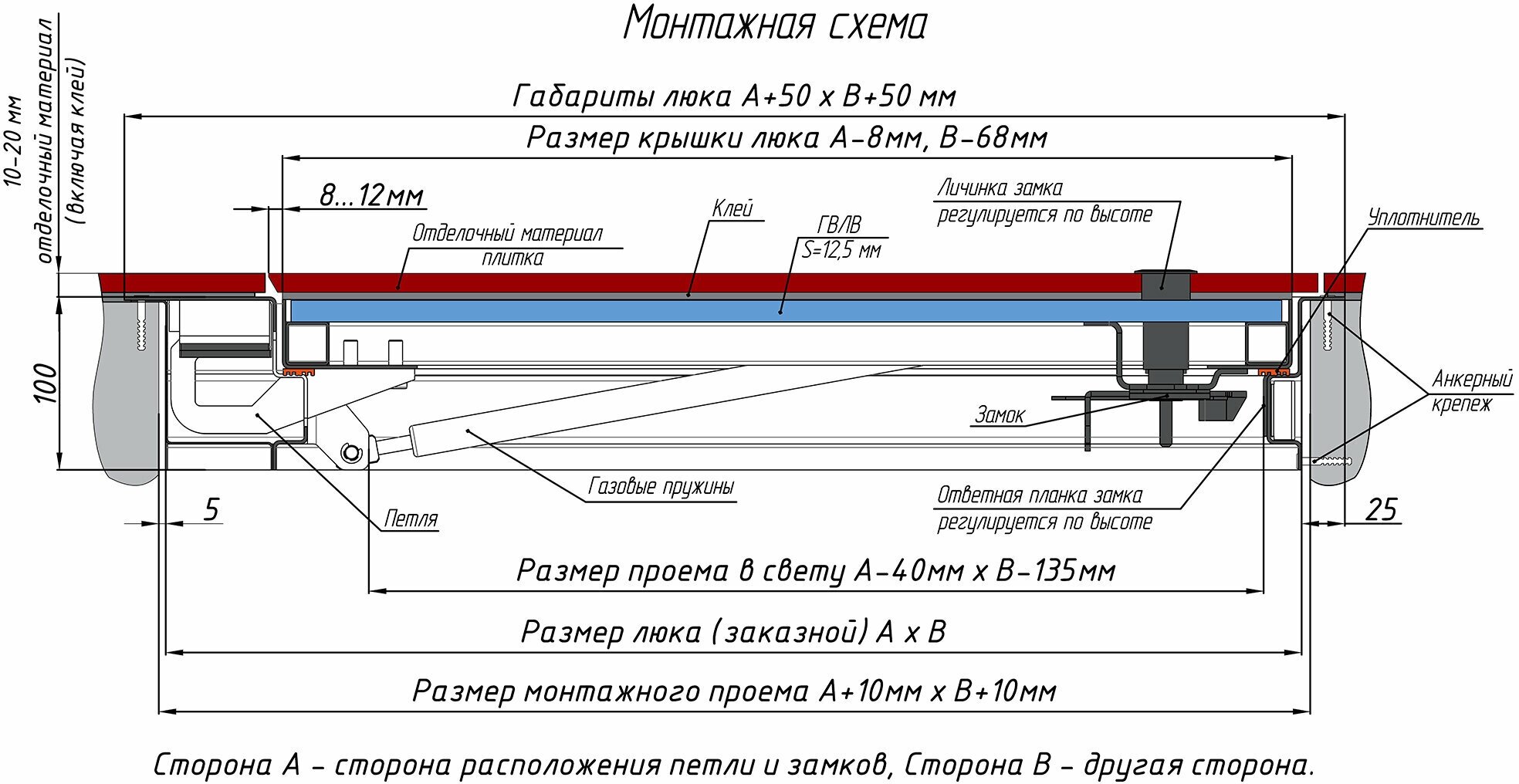 Напольный люк бонд 70х70 - фотография № 13