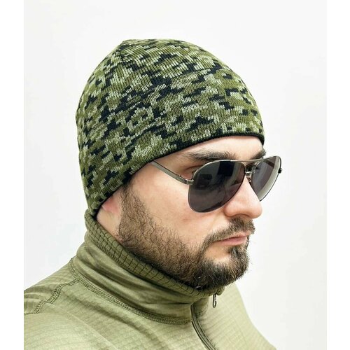 Шапка флисовая подшлемник камуфляж пиксель