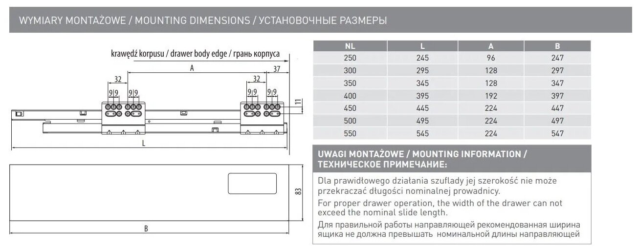 Модерн Бокс L-500 мм, высокий, H-199 мм, серый (1 рейлинг) GTV - фото №6