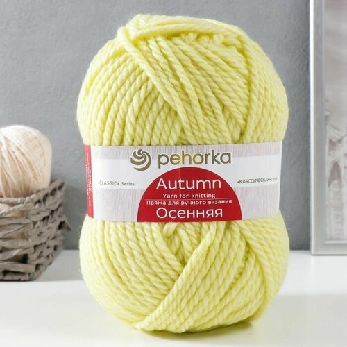 Пряжа для вязания 25 шерсть 75 ПАН 150м200гр 53-Св желтый 875₽