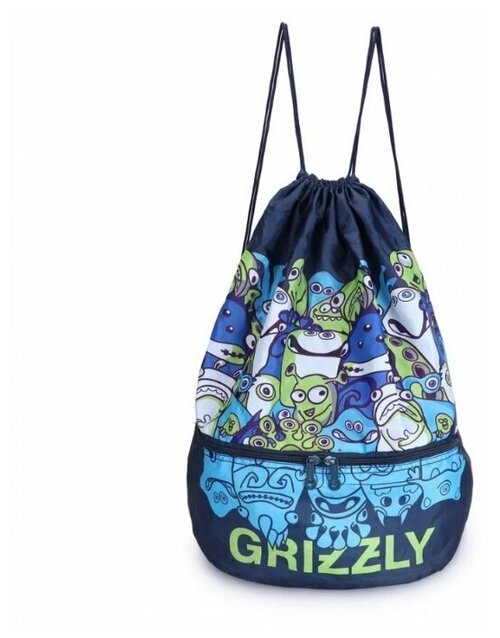 Мешок для обуви Grizzly OM-93-4 /2 темно-синий