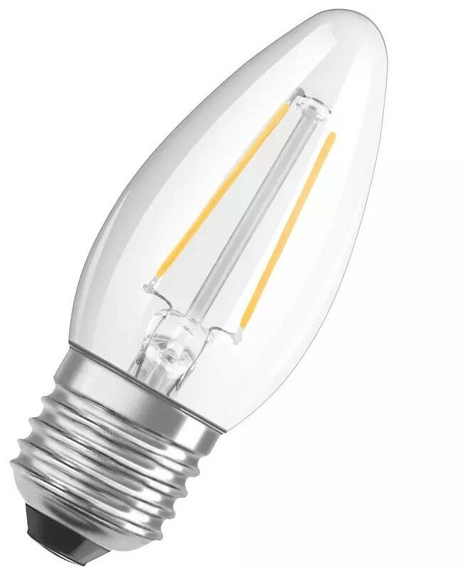 LED STAR CL B75 6W/827 220-240V FIL CL E27 806lm - LED лампа свеча OSRAM