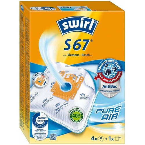 Swirl Пылесборники S67, белый, 4 шт. swirl пылесборники s71 белый 4 шт