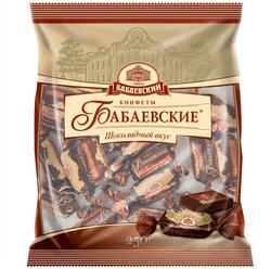 Конфеты Бабаевский Бабаевские Шоколадный вкус, начинка пралине, пакет, 250 г