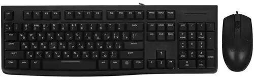 Комплект проводной Dareu MK185 Black (черный), клавиатура LK185 (мембранная, 104кл, EN/RU) + мышь LM103, USB