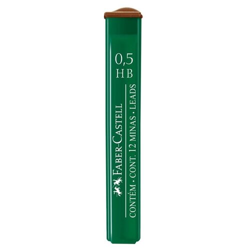 Грифели для механических карандашей Faber-Castell Polymer, 12шт., 0,5мм, HB, цена за штуку, 286027 грифели для механических карандашей faber castell polymer 12шт 0 5мм hb