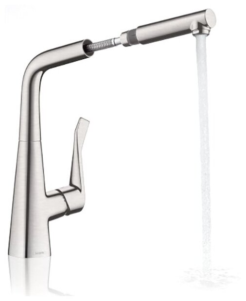 Смеситель для кухни, сталь, Hansgrohe Metris 14821800