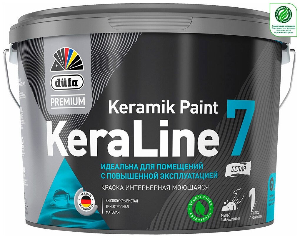 Краска акриловая Dufa Premium KeraLine 7 моющаяся матовая