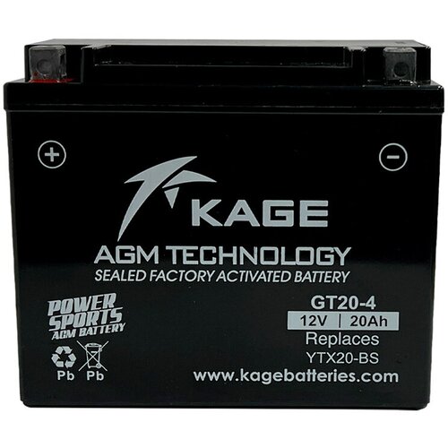 KAGE Аккумулятор YTX20-BS, GYZ20H, YTX20H-BS