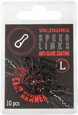 Волжанка Клипса быстросъем "Volzhanka Speed Links" # L (10шт/уп), Волжанка аксессуар для карповой ловли Карп Хаммер