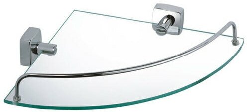 Полка стеклянная Fixsen Kvadro угловая хром (FX-61303A)