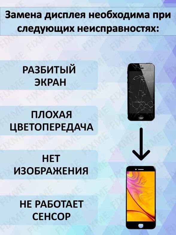 Дисплей для телефона iPhone 7 черный
