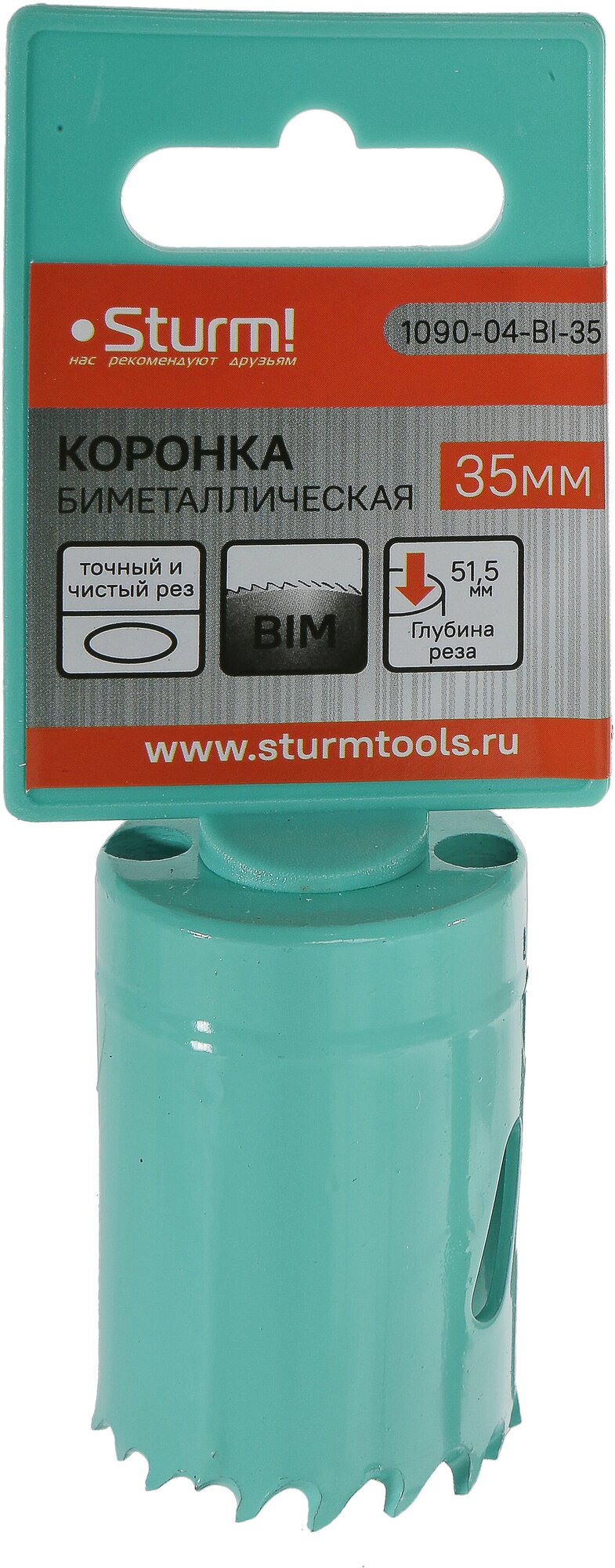 Коронка биметаллическая Sturm! 1090-04-BI-35