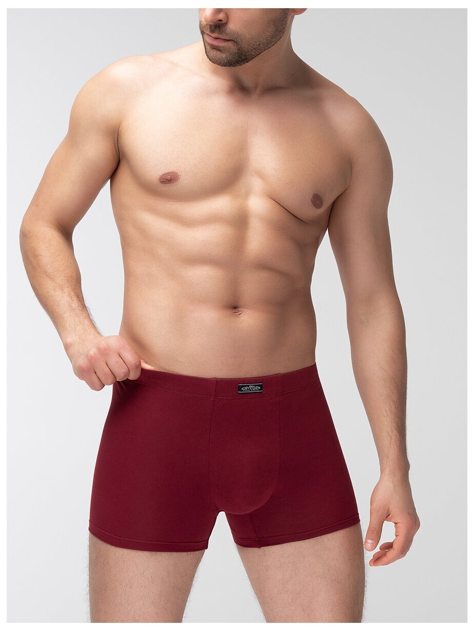 Белье мужское Omsa for men OmB 1233 Боксеры с закрытой резинкой, COTTON Bordo 46(M)