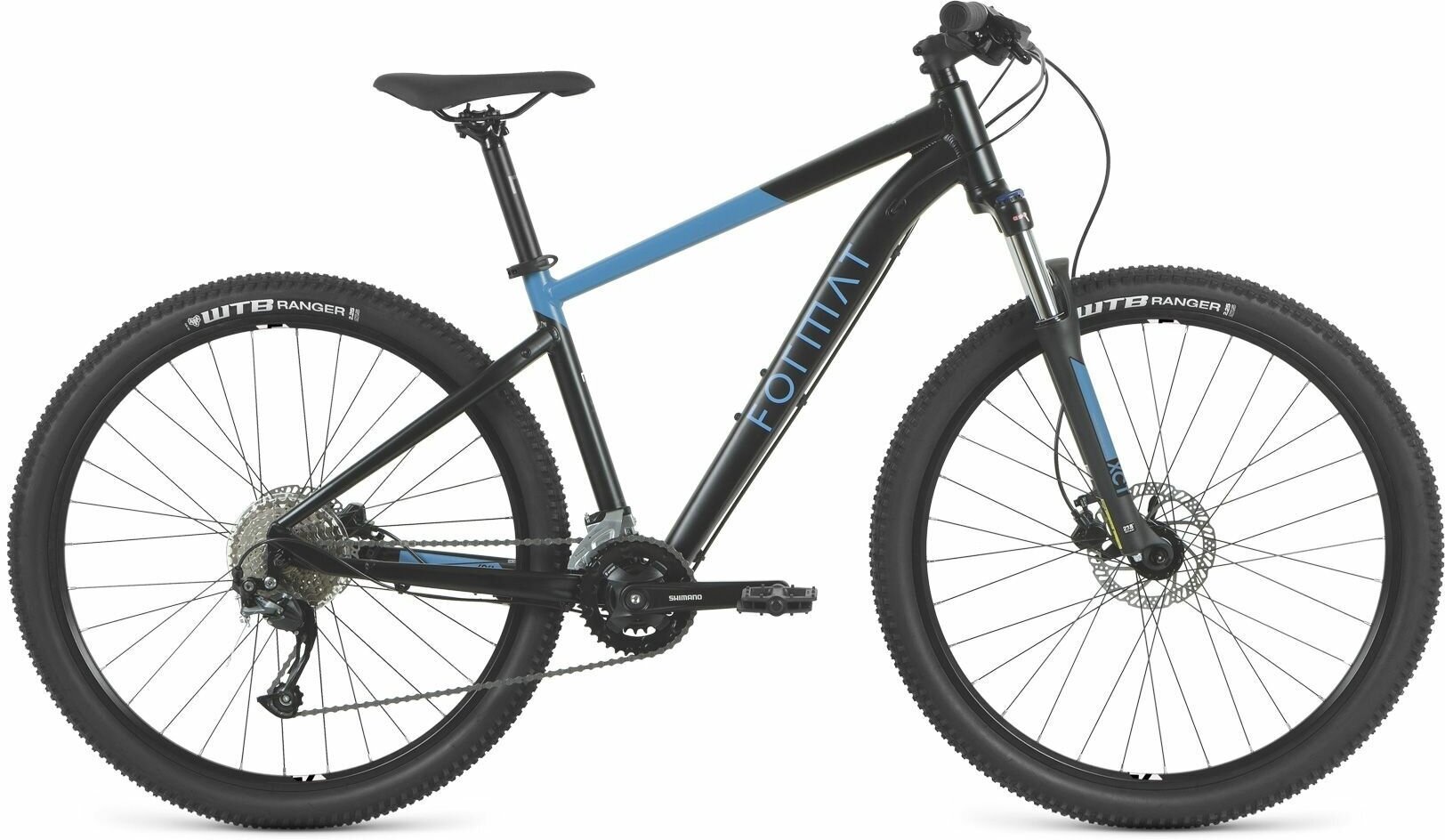 Горный велосипед Format 1412, 29", M, 2023, черный-мат/синий-мат
