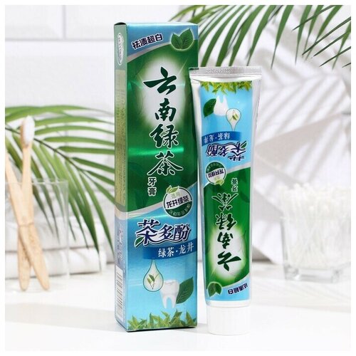 тайская зубная паста с зеленым чаем green tea thai herbal 30 гр Зубная паста китайская традиционная, отбеливающая, с зеленым чаем, 100 г