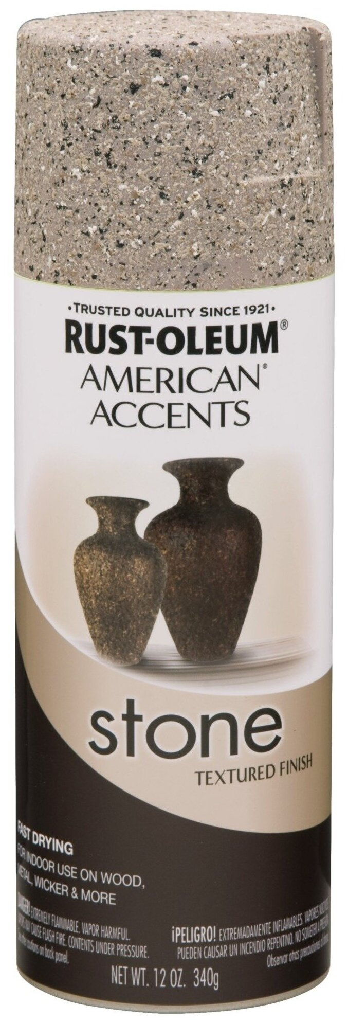 Rust-Oleum American Accents Stone Spray Paint Декоративная краска с эффектом природного камня (горный хрусталь, 0,34 кг)