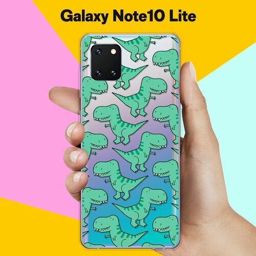 Силиконовый чехол на Samsung Galaxy Note 10 Lite Динозавры / для Самсунг Галакси Ноут 10 Лайт