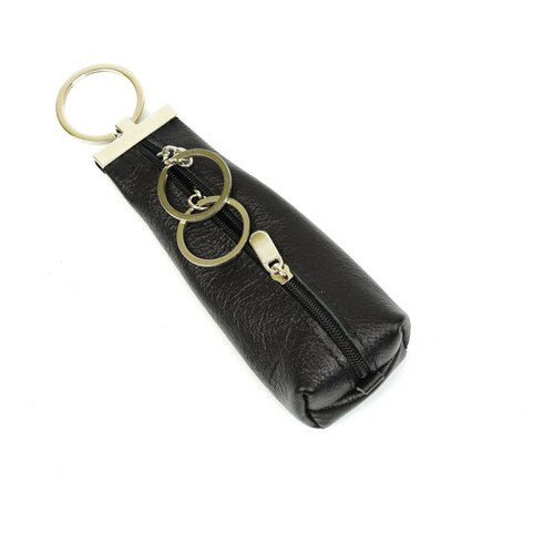 Ключница КРОКО, натуральная кожа, ручная работа, , 6 шт., черный