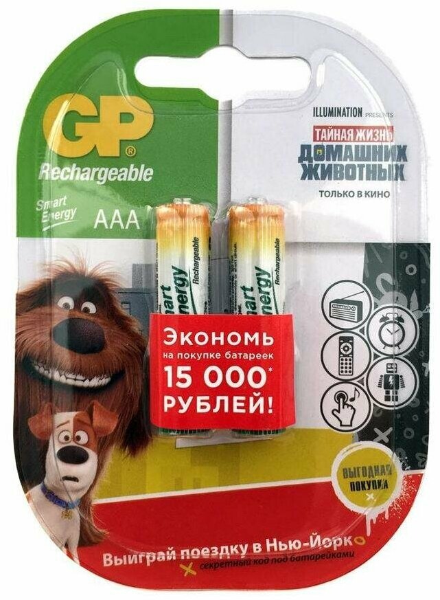 Аккумулятор GP Smart Energy 40AAAHCSV, 2 шт. AAA, 400мAч - фото №9