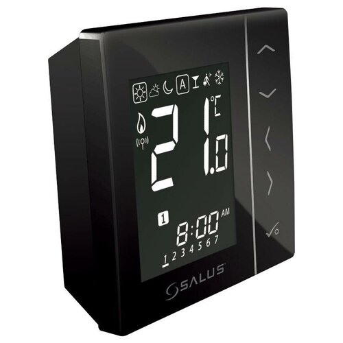 Терморегулятор SALUS Controls VS20BRF / VS20WRF черный терморегулятор salus controls st620 черный