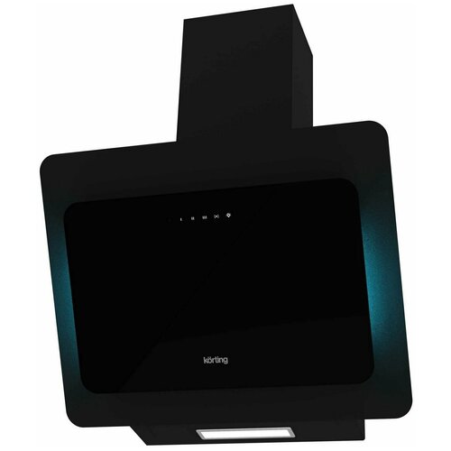 Кухонная вытяжка Korting KHC 67590 GN наклонная 60 см черная 15 цветовых вариантов подсветки 3999000₽