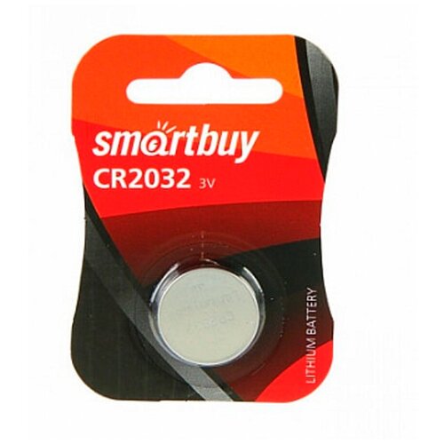 Элемент питания SMARTBUY CR 2032 BL1 (12/720) батарейка литиевая smartbuy cr2032 5bl sbbl 2032 5b 5 100 4000 5 шт