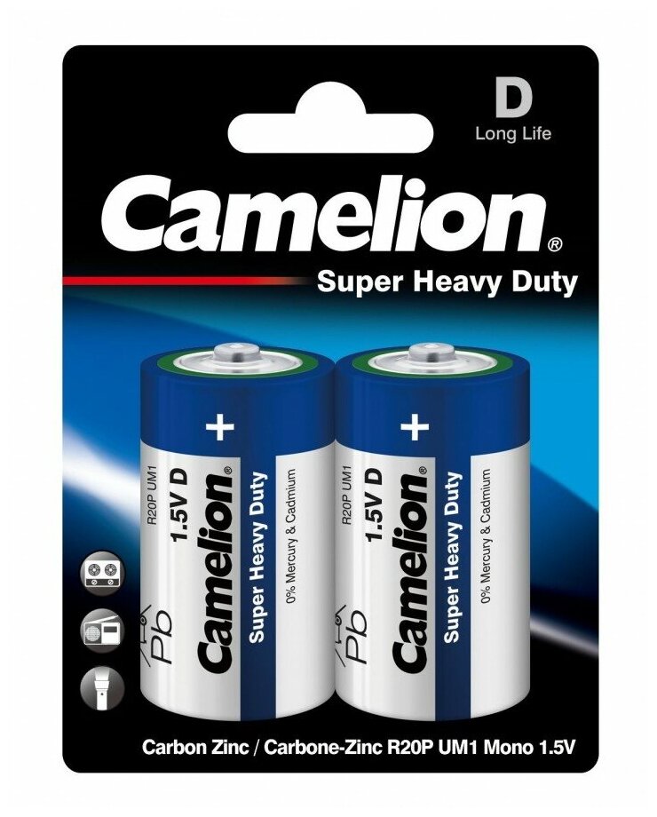 Батарейка Camelion Blue Series D