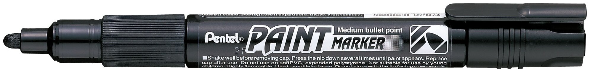 Маркер перманентный Pentel "Paint" 4,6 мм, с круглым наконечником, черный - фото №4