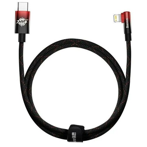 Baseus MVP 2 Локтевой кабель для быстрой зарядки Type-C на IP 20 Вт 1 м Черный + Красный кабель передачи данных быстрой зарядки baseus mvp 2 в форме локтя cable usb to ip 2 4a 1m красный