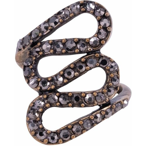 фото Кольцо otokodesign, безразмерное, черный, золотой