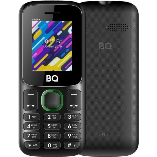 Телефон BQ 1848 Step+ Black/Green (черный/зеленый) сотовый телефон bq 2457 jazz black