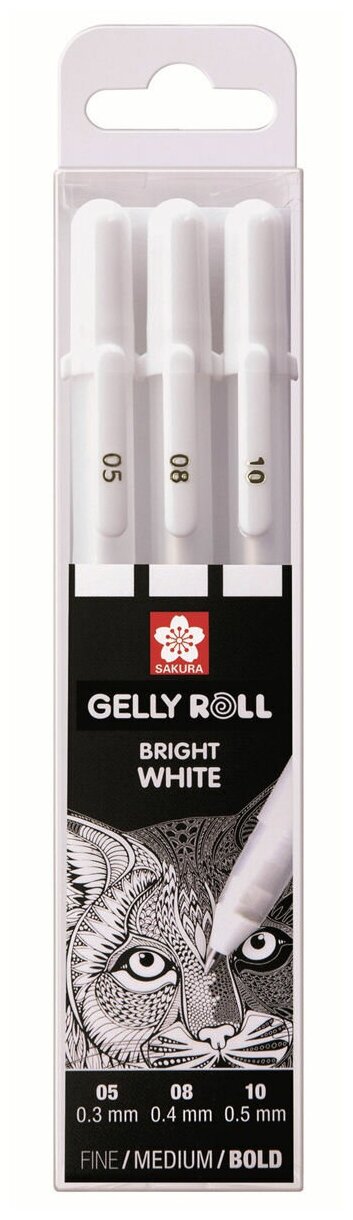 Набор гелевых ручек Sakura Gelly Roll, 3 штуки, в ассортименте