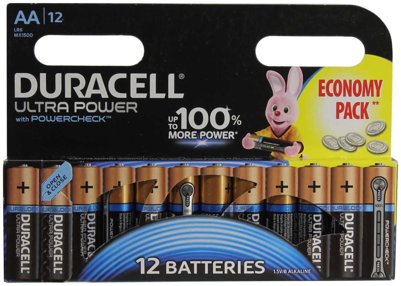Батарейка AA щелочная Duracell ULTRA POWER MX1500-12 1.5V 12 шт