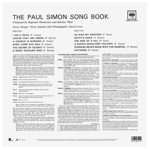 Виниловые пластинки, LEGACY, PAUL SIMON - The Paul Simon Songbook (LP) paul simon paul simon the rhythm of the saints