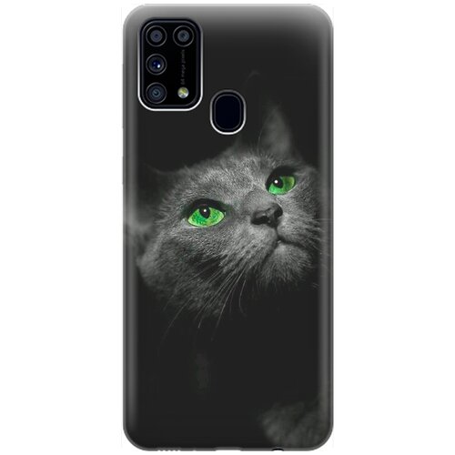 фото Силиконовый чехол на samsung galaxy m31 / самсунг м31 с принтом "зеленоглазая кошка" re:pa
