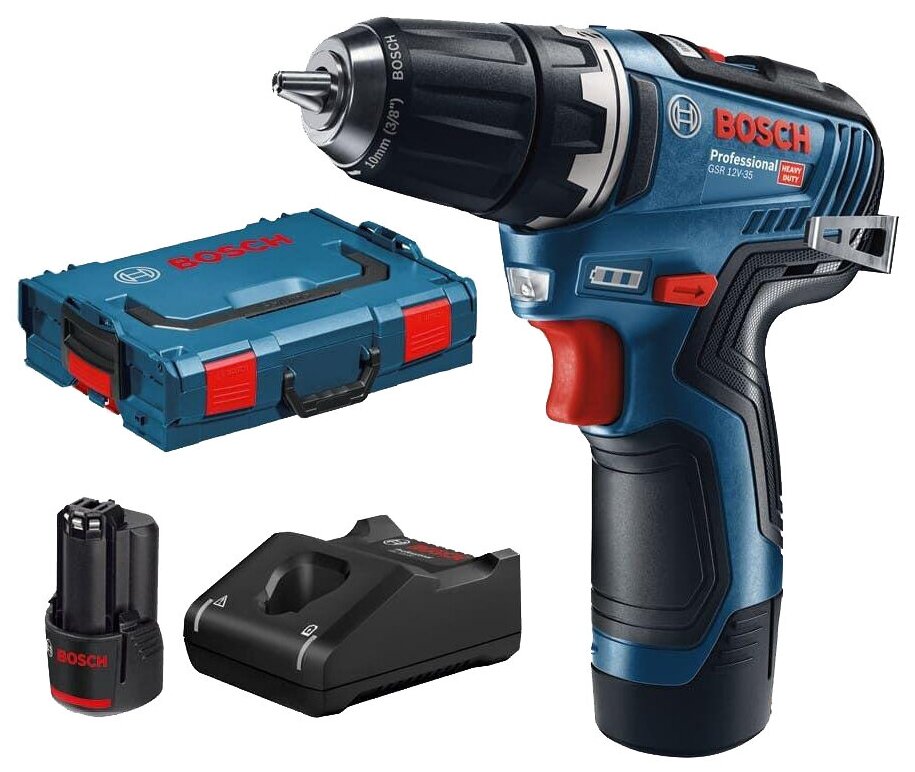 Дрель-шуруповерт Bosch GSR 12V-35 Lboxx 06019H8002 . - фотография № 2