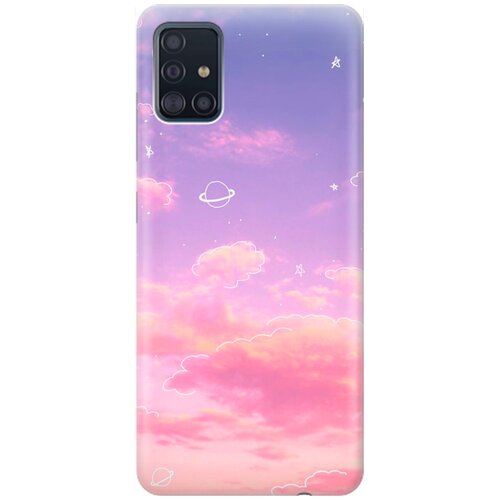фото Силиконовый чехол на samsung galaxy a51 / самсунг а51 с принтом "розовое небо и космос" re:pa