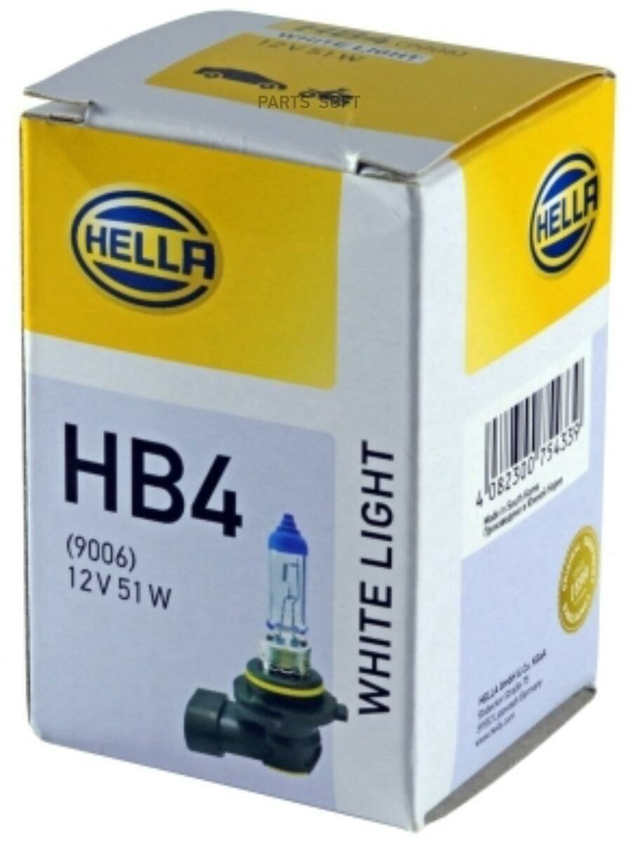 BEHR-HELLA 8GH 223 498-171 Лампа HELLA галогеновая HB4 P22D 51W 1шт