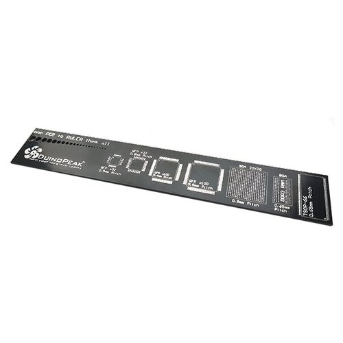 Линейка 15 см PCB Ruler, стеклотекстолит FR4, DuinoPeak