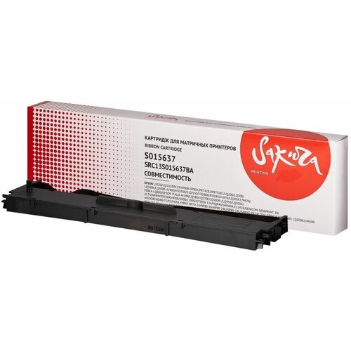 Картридж матричный SAKURA C13S015637BA чер. для EPSON LX350/LQ350