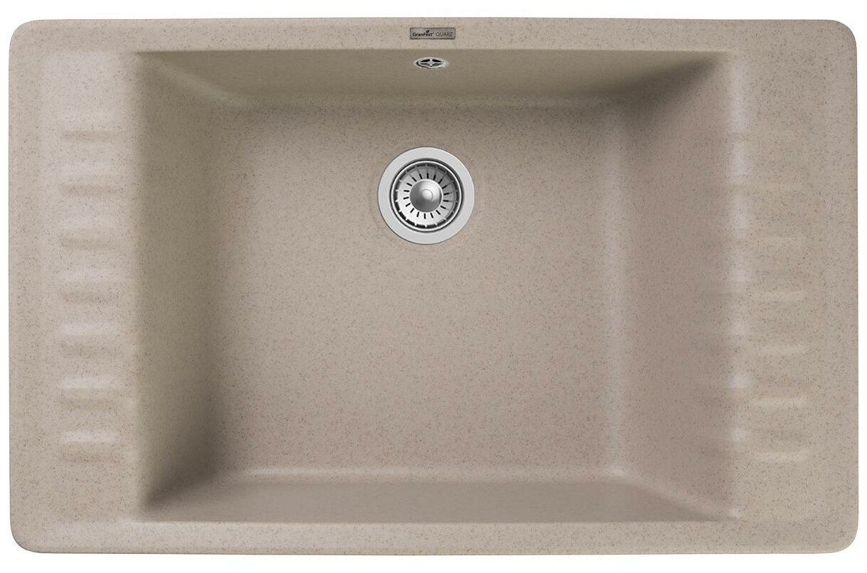 Кухонная мойка GRANFEST Quarz Z71, кварц, 75.2см х 47.5см, терракотовый - фото №8