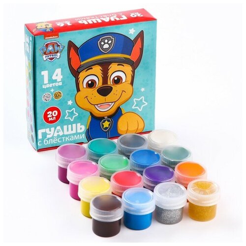 Paw Patrol Гуашь 14 цветов + 2 цвета с блёстками по 20 мл Paw Patrol