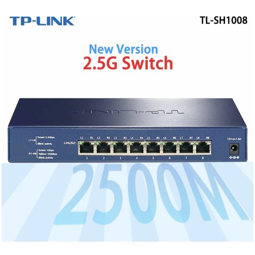 Коммутатор TP-LINK TL-SH1008 8 портов 25Гбс RJ45 1480000₽