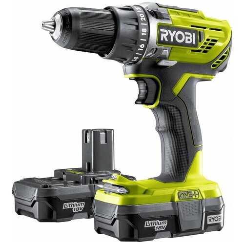 Аккумуляторная дрель-шуруповерт RYOBI R18DD3-225S